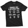 T-shirt voor heren met grappige auto-enthousiastelingen: dingen die ik in mijn vrije tijd doe, autocollectie.