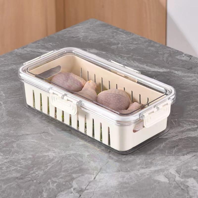 Refrigerator Organizer Food Grade Freshness Special Kitchen Fruit Meat Freezer Storage Organizer