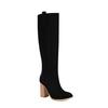 Frosted Round Head Thick Heel Tall  Boots Long Boots Large Size Boots