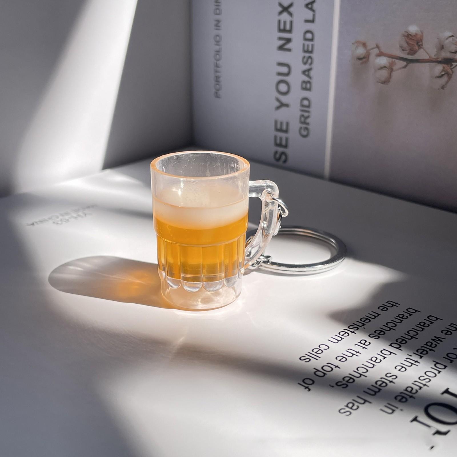 

Брелок для ключей True Proof Beer Glass, пивные украшения, креативный пивной бокал, пивные украшения, брелок для ключей One Size оранжевый