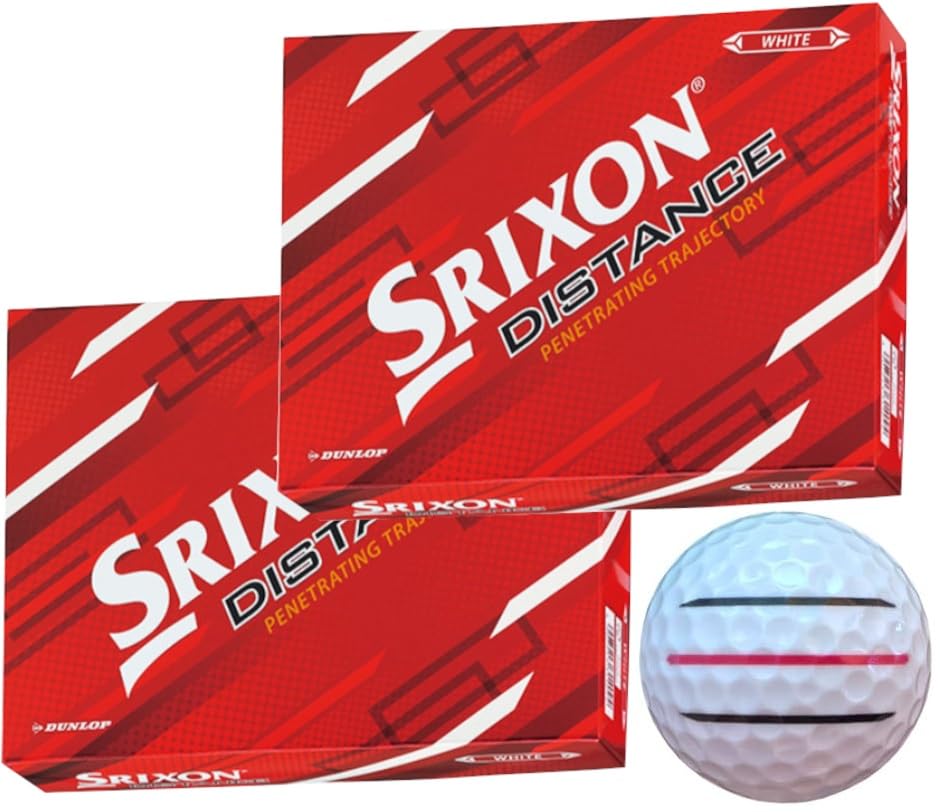 

Dunlop Golf Ball SRIXON DISTANCE 2022 Model with Lines 2 [Hapiraki_Golf Line] (White Dozen_3 Lines)