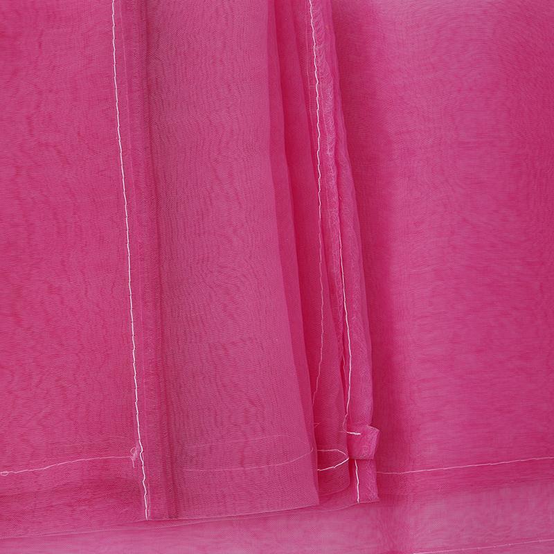 Colorful Sheer Tulle Curtains Polyester Solid Color Rod Pocket Curtain for Bedroom Kitchen Living Room Kid Room Classroom