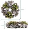 Morikuru 25cm Wall Natural Christmas Wreath SG Wonder Zone Green (Rinate) Nordic-Style Wreath, Diameter, Hanging, Wreath, Decoration, Green, SG09-02,