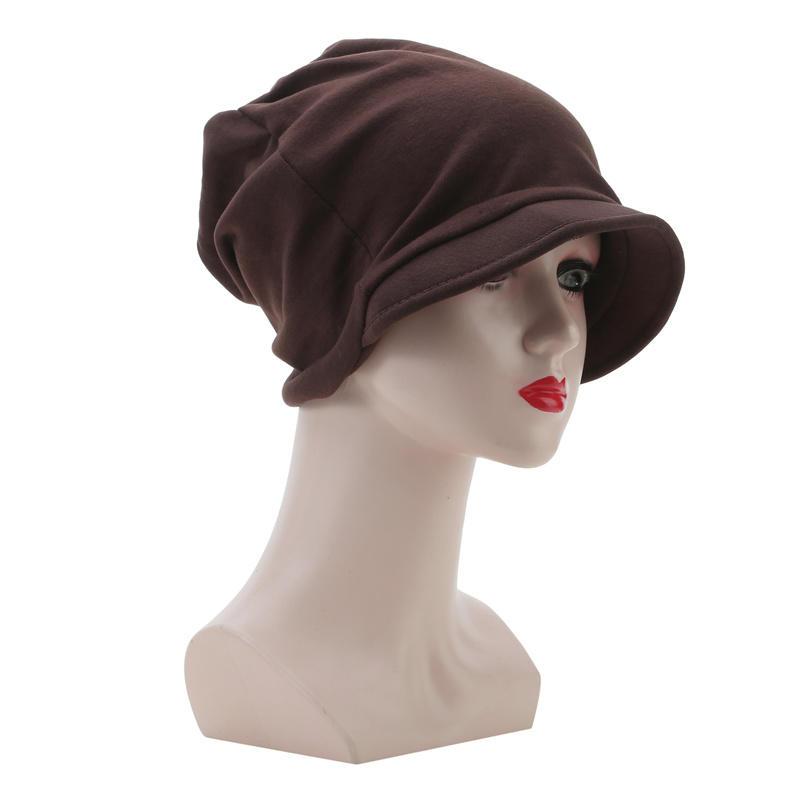 Women's Autumn Winter Beanie Hat Solid Color Outdoor Windproof Warm Thickened Hood Knitted Hat