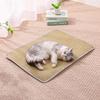 Grass Mat Pet Cooling Pad, Summer Cool Bed for Dogs and Cats, Natural Woven Sleeping Mat with Non-Slip Bottom Pet Supply