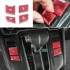 Aluminum Red 4X Gear Shift Button Sticker Trim For Honda CR-V CRV 2017-2022
