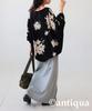antiqua Dolman Knit Long Free Size Black Women's Top, Sleeve, PN-00466, 05,