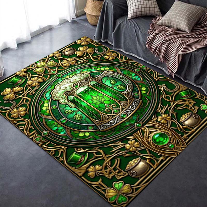 2025 New St.Patrick's Day Carpet Rug for Living Room Bedroom Home Sofa Decoration,Kids play Non-slip Floor Mat80