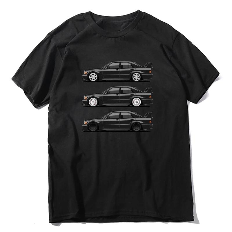New Germany Car 190 W201 Best Car Cosworth Print Mens Clothes New Arrival Summer Fashion Short Sleeves Cotton