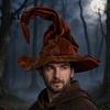 Full Color Matte Witch Hat for Women, Large Ruched Velvet Wizard Twisted Halloween Party Headwear Party, Cosplay Costume, Stage Performance Accessory