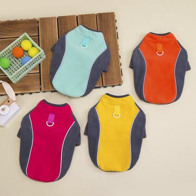 Felpa con cappuccio in pile per cani, calda felpa per animali domestici (gatti e cuccioli) con striscia riflettente, abbigliamento per cuccioli per il freddo