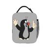 Czech Cartoon Krtek Mole Mult Lunch Bag For Child  Graphic Design Lunch Box School Cooler Bag Zipper Oxford Tote Food Bags