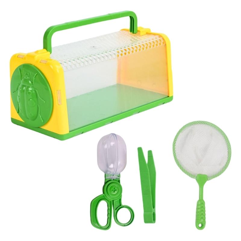 Educational Insect Exploration Kits with Catcher Net and Tweezers for Kids Science Nature Exploring Outdoor Activity Toy