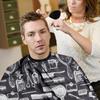 3pcs Professional Haircut Set Barber Cape Neck Duster Brush Polyester Apron with Spray Bottle Haircut Styling Accessories