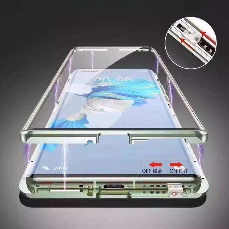 Etui na OnePlus ACE 2 3 3V 11 12 13 Pro, Aluminiowy Bumper z Bokami z Hartowanego Szkła i Skórzanym Tyłem, Bumpery na Telefon