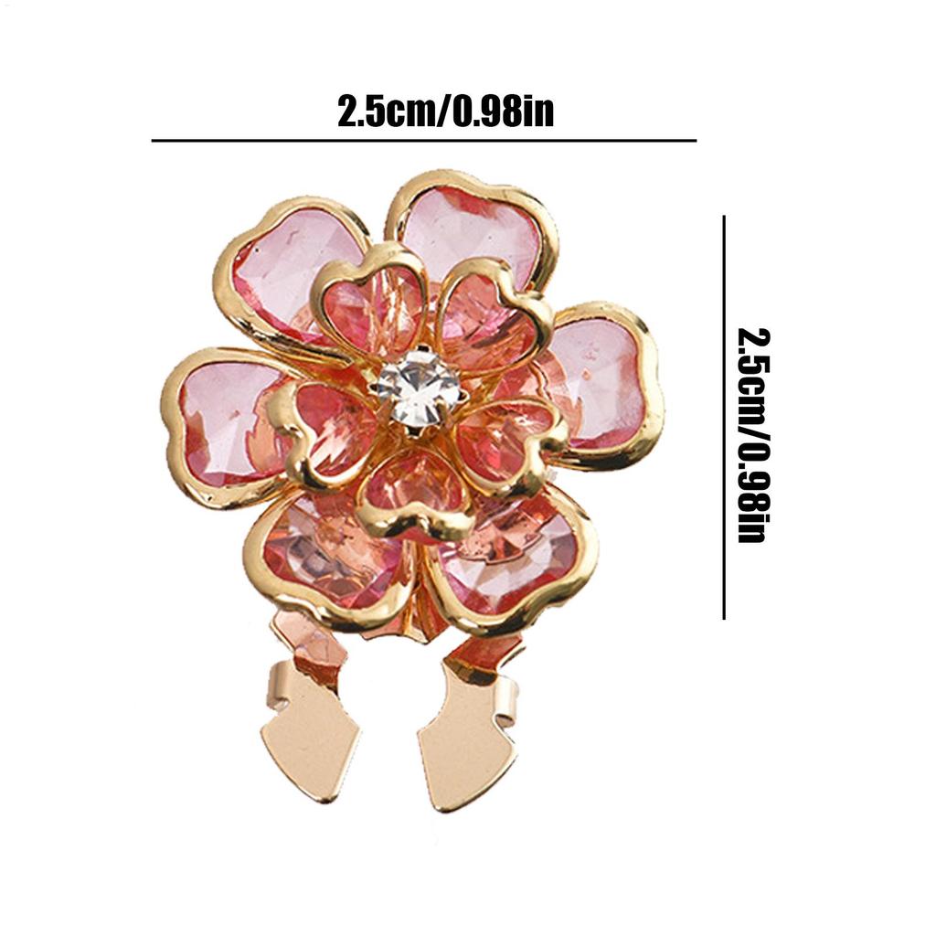 Button Covers for Women Rhinestone Alloy Pins Cuff Link Jewelry Fashion Accessories for Blouses Dress Suit Wedding Party