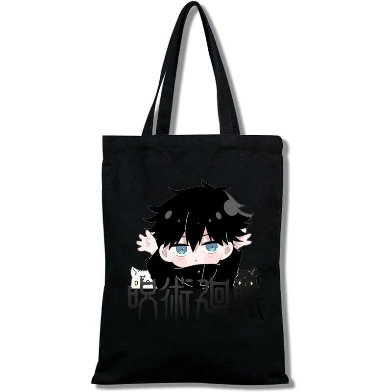 Spell Return Jujutsu Kaisen Shopping Mobile Phone White Canvas Handheld Messenger Bag