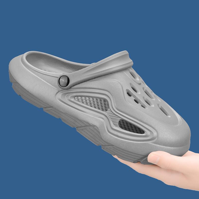 Fashion Summer Men Sandals Light EVA Men's Casual Shoes Hole Shoes Clogs Lovers Home Garden Outdoor Male Beach Flat Slippers Big Size 45