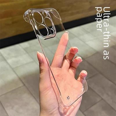 Transparente randlose PC-Hülle für iPhone 16E, 15, 15Pro Max, 15 Mini – Feines Lochdesign
