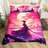 Japanese Samurai Bedding Set Full Size Cherry Blossoms Comforter Cover Red Sun Hokusai Duvet Cover Fuji Mountain Quilt Cover