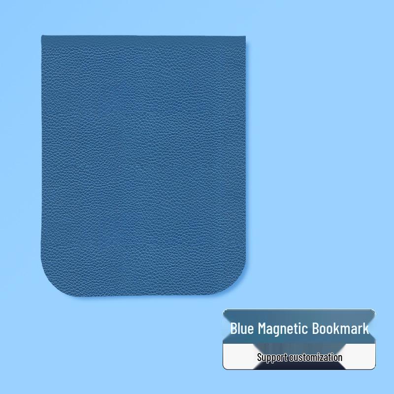 Crazy Horse Leather Double-Sided Magnetic Bookmark Clip
