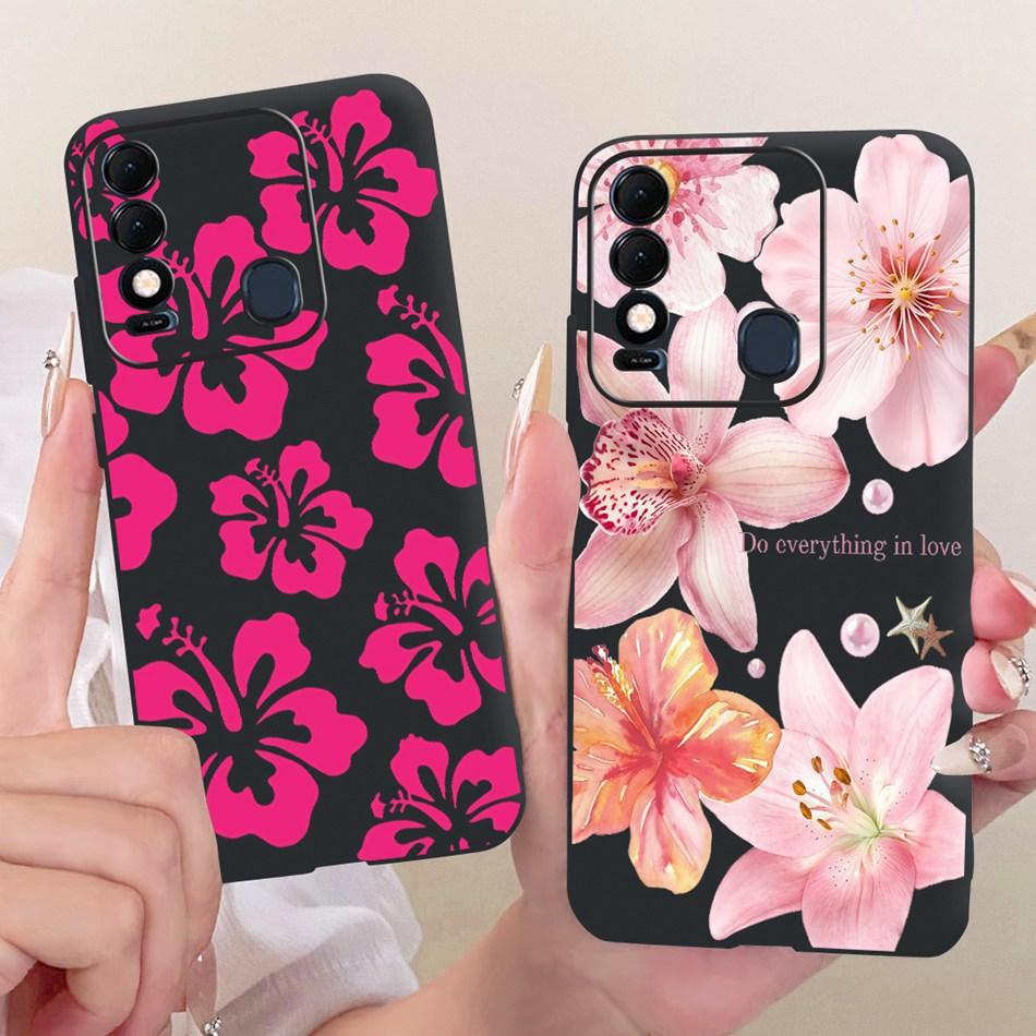 For Tecno Spark 8 8T 8C Cool Dragon Tiger Pattern Phone Case For Tecno Spark8C Spark8 KG5k KG6p Black Silicone Soft Cases Bumper