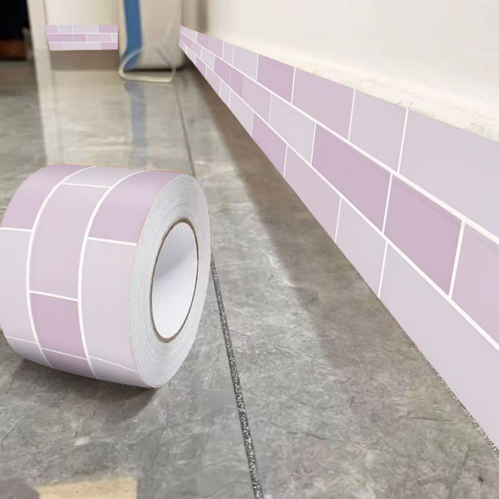Fashion 5 Meter Wall Base Self Adhesive Anti-collision Wall Sticker Thickened Soft Decoration Strips Living Room