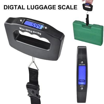 50kg Digitální váha na zavazadla Přenosná váha na tašky na zavazadla Ruční elektronická váha Digitální displej s podsvícením Cestovní doplňky