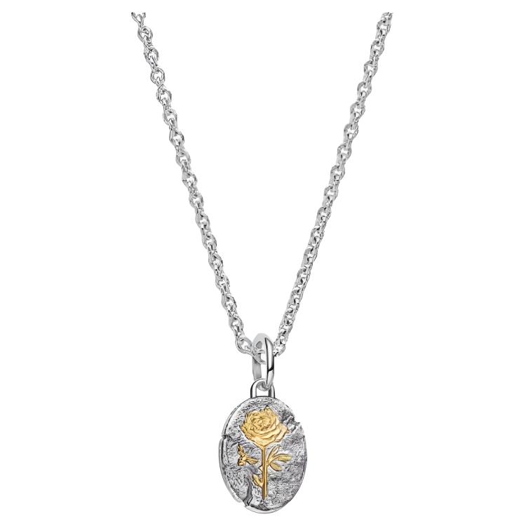 Pandora Rose Flower Pattern Design 925 Silver Necklace Women necklace ZT3226 Box