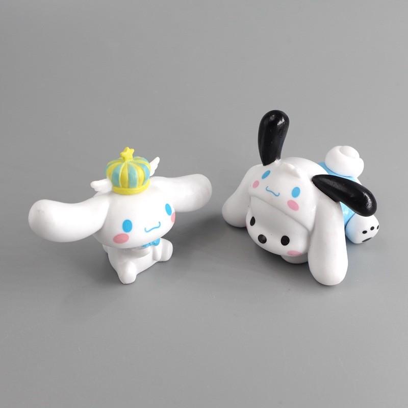Adorable Sanrio Characters Cute Cartoon Kuromi My Melody Cinnamoroll Figure Toys Set