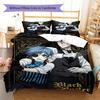 Black Butler Pattern Bedding,Quilt Set Quilt Cover Pillowcase Home Birthday Gift (1 * duvet cover + 2 * pillowcase, without core)
