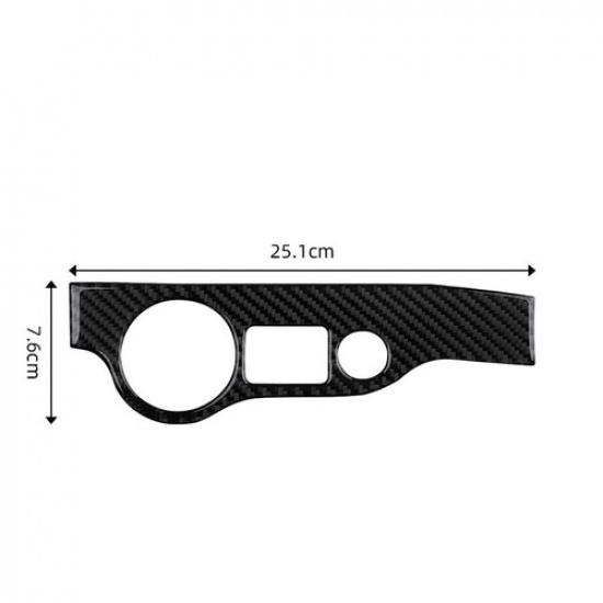 Carbon Fiber Car Front Headlight Switch Cover Trim For Dodge Challenger 2015-20