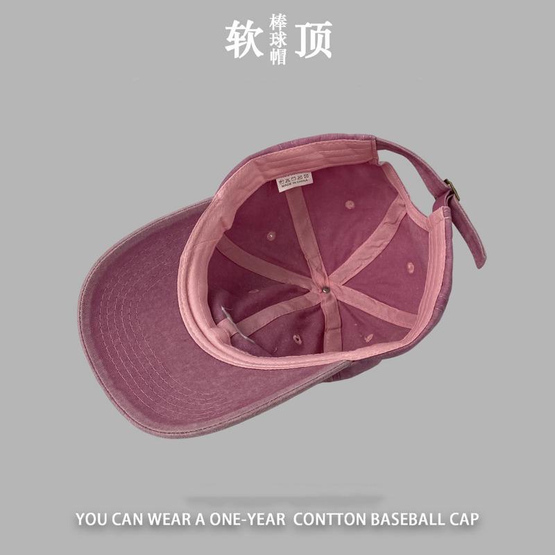 Spring and Summer Teddy Embroidery Soft Top Thin Baseball Cap Female Male Casual Washing Old Cap Male Trend