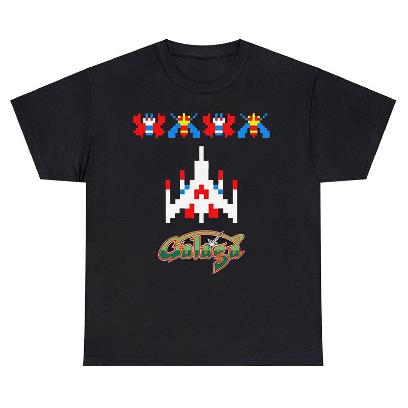 Arcade Galaga Video Game Retro Vintage 80s Invader Space Gaming Alien T Shirt For Men Cool Vintage Cotton Gift Idea Clothes