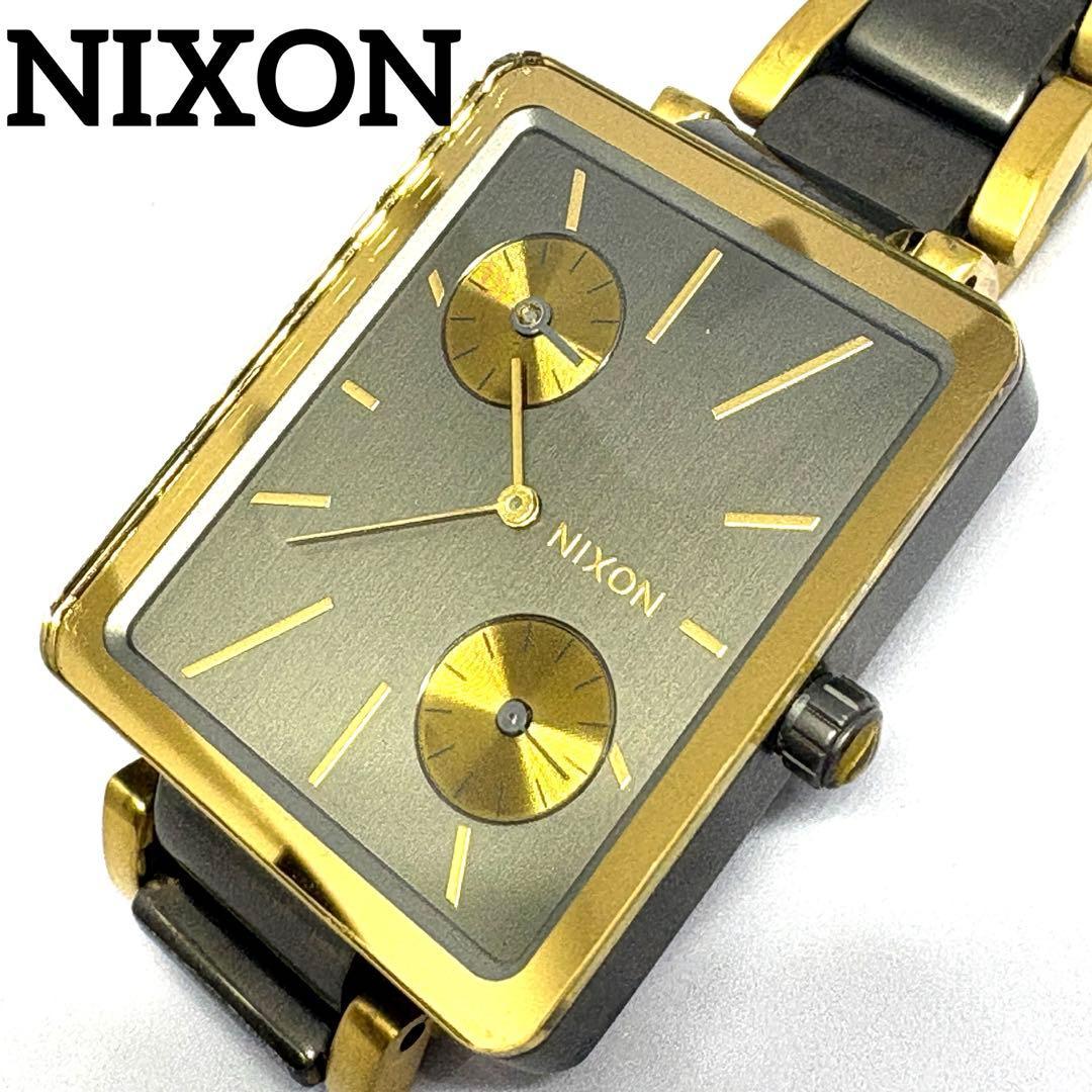 Used [Extremely beautiful item] NIXON THE IVY Gold x Black Triple Time