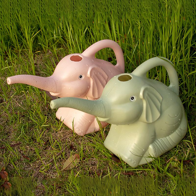 Cute Plastic Elephant Shape Watering Pot Can Plant Outdoor Irrigation Gardening Tools Equipment Garden Supplies Home Accessories