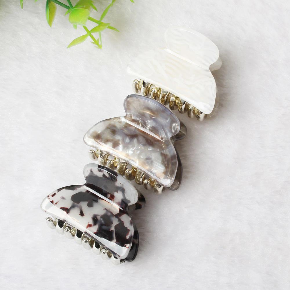 3pack Hair Clip Daisy Acrylic Plastic Small Hair Claw For Women Girls Fashion Gold Crab For Hair Tins Clamps Hair Accessories