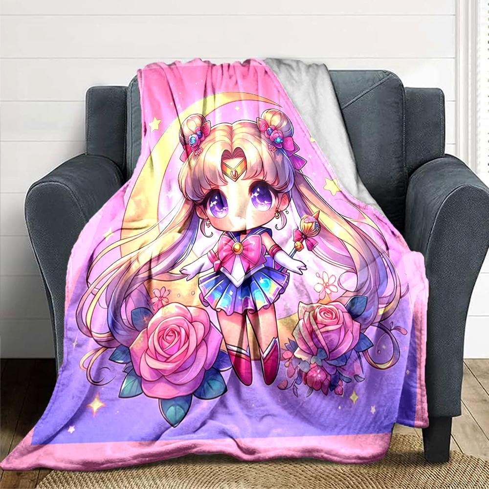 1Pc Superhero Girls' Adventure Blanket For Couch Bed Plush Cozy Fuzzy Blanket Super Soft Warm Blankets For Fall And Winter 0918243