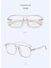 Stylish Anti-Blue Light Glasses: Women's Simple Korean TR90 Double Bridge with Myopia Prescription