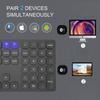 Duale Bluetooth-Zifferntastatur, wiederaufladbar, kabellos, Nummernblock für iPad, Laptop, Windows, iOS, Slinet Digital-Tastatur