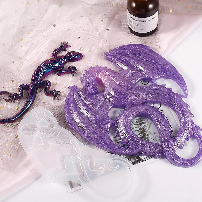 1 Piece 3D Dragon, Turtle, Gecko And Other Silicone Mold For Resin Casting, Diy Wall Hanging Decoration