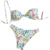 2024 European & American Floral Backless Sexy Two-Piece Bikini Swimsuit for Women