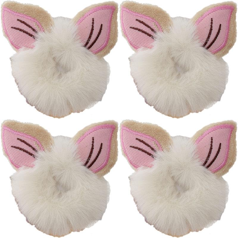 Autumn Winter Plush Cat Ear Hair Ring Female Cute High Elasticity Children Hair Rope Simple Hair Accessories