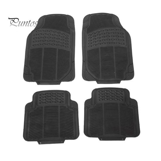 

Универсальные автомобильные коврики, комплект из 4 предметов, водонепроницаемые всепогодные автомобильные коврики для ног, нескользящая подложка, защитные коврики для большинства транспортных средств 1 Set чёрный