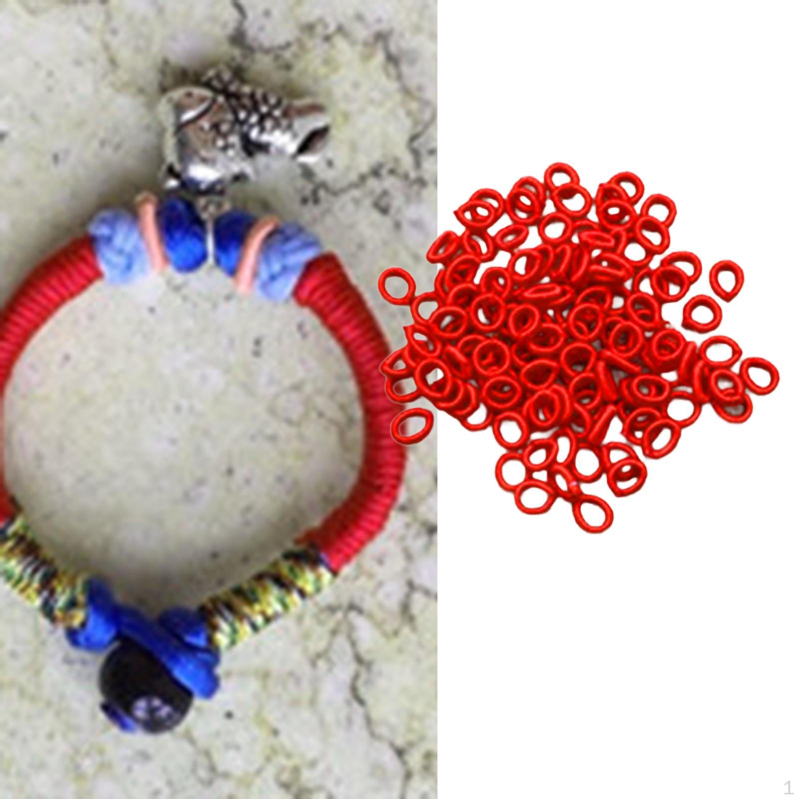 

100 шт., кольцевые уплотнения, катушки для браслетов, 6 мм, практичные, тонко выполненные поделки, круги для изготовления кругов Red