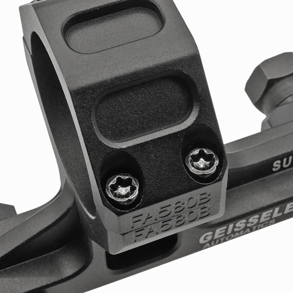 Ryohinbuhin Evolution Gear 30mm Diameter Scope Mount Geissley AR15 Super Precision 1.54 Inch Replica 20mm Rail Hard Anodized BK Black
