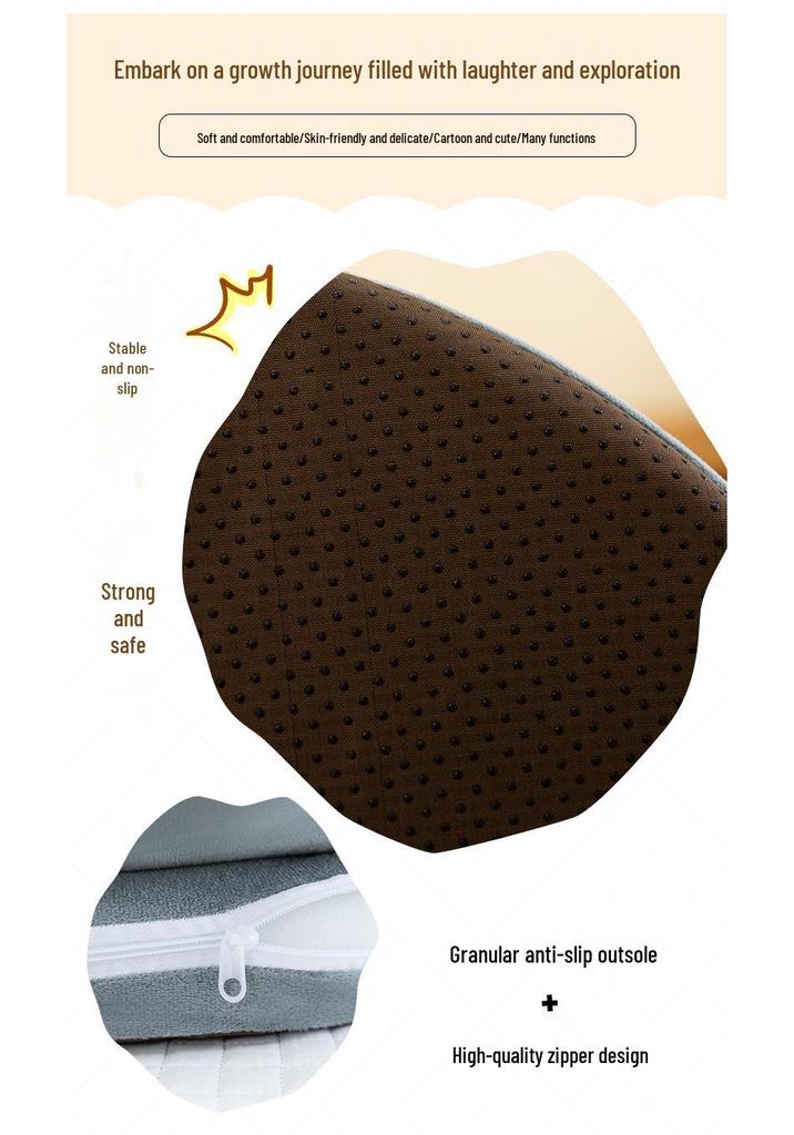 Plush Cartoon Infant Sofa: Anti-Fall Learning Seat for Toddlers