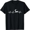 Funny _Heartbeat EKG Line Surfer_ - Surfing T-Shirt