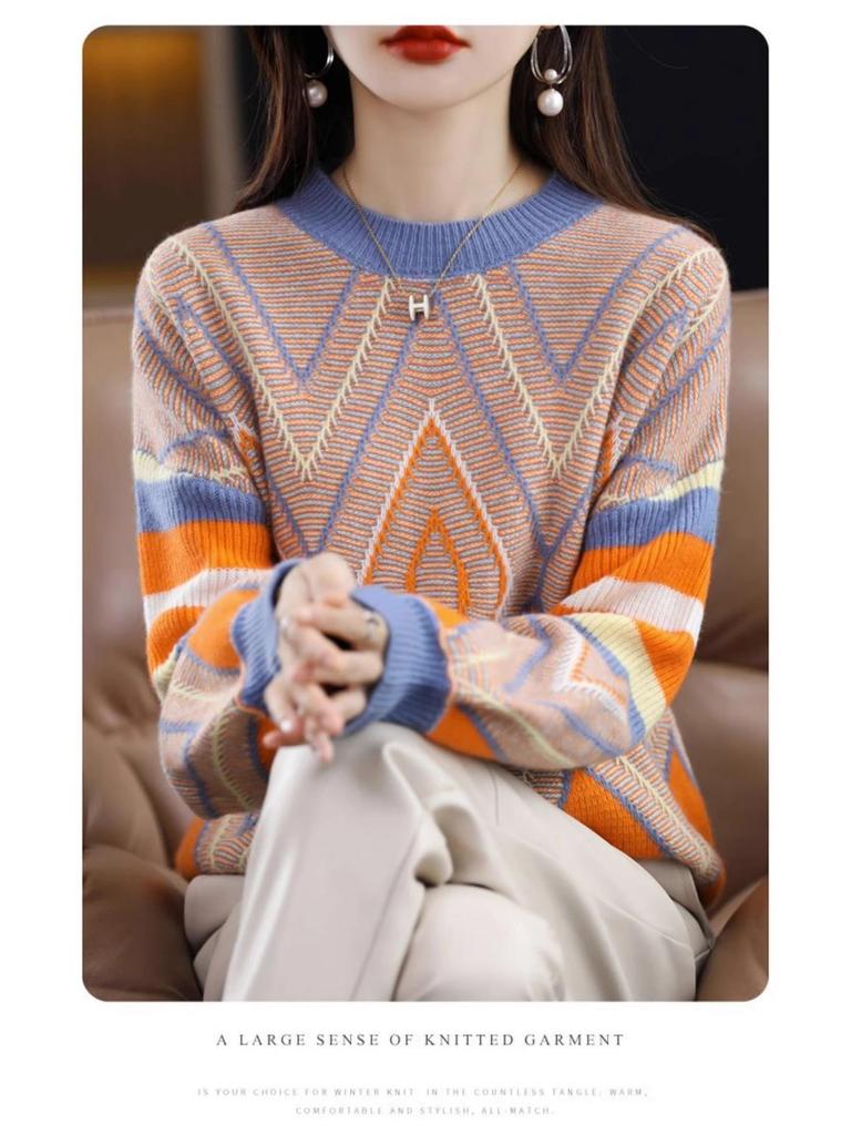 Women's High-End Slim Knit Sweater: Stylish Long-Sleeve Half Turtleneck Top for Autumn & Winter 2023
