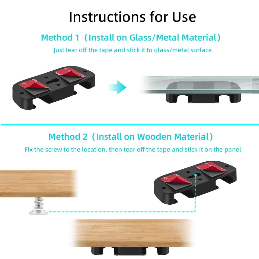 Mcbazel Controller Storage Stand for Tabletop Storage PS5 Controller Table Stand Tape Controller Storage Black PS5/PS4 Controllers, Mount, Under-Desk